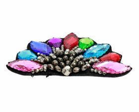 Aplicatii cu Cristale MT0270 Aplicatii Vestimentare, Multicolore, lungime 12 cm (4 bucati/pachet)