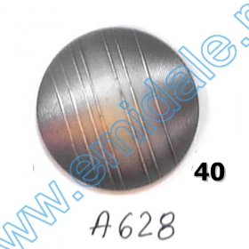 Plastic Metallized Shank Buttons, size 44 (100 pcs/pack) Code: S149 - Buttons A628, Size 40 (100 pcs/pack)