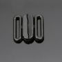 Plastic Bra Clasps, 12 mm, Black, White (100 pcs/pack) - 4