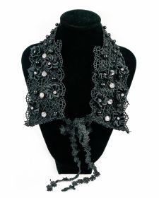 Textile Applique - Women Collar, Black