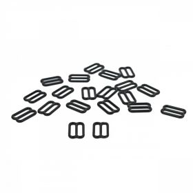 Clothes and Underwear Accessories - Plasti Bra Slides, 12 mm, Black (100 pcs/pack)