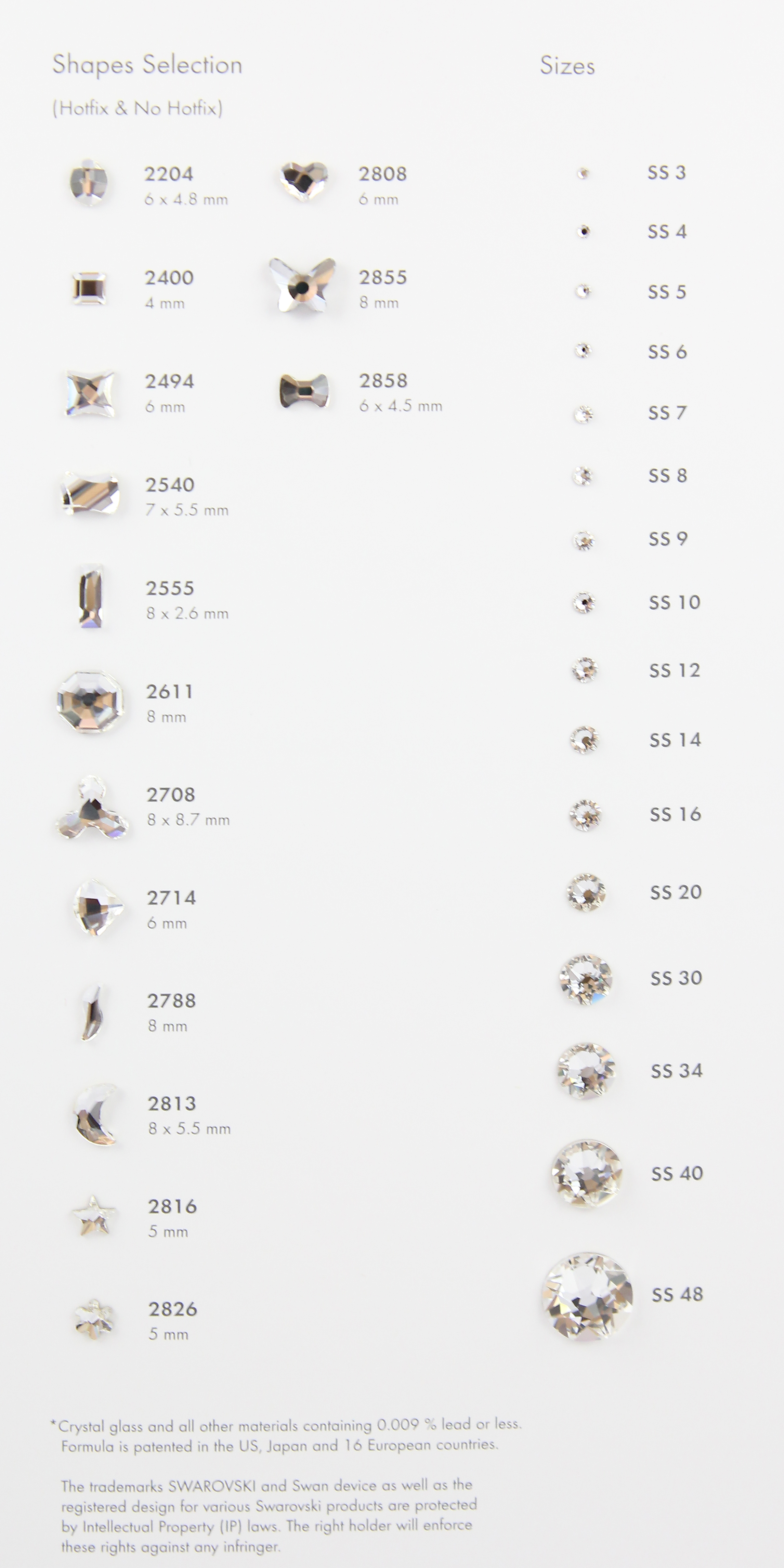 Cartela Culori pentru Cristale Hotfix si NoHotFix Swarovski Elements  - 4