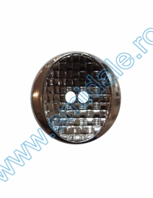 Metalized Plastic Button AB3457, Size 32 (144 pcs/pack) - Two Holes Buttons 11HB-H618, Size 34, Dark Silver (100 pcs/pack)