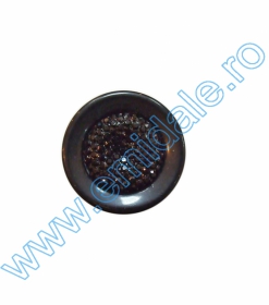 Nasturi Plastic Metalizati JU1318, Marime 40, Argintiu Mat (100 buc/pachet) Nasturi cu Picior AHS949, Marimea 40, Negri (144 buc/pachet)
