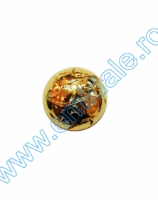 Metalized Buttons - Buttons Pl020, Size 34, Gold (144 pcs/pack)