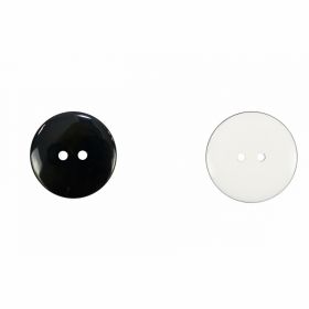 Plastic Buttons - 2 Holes Buttons 0312-0334/28 (100 pcs/pack) Color: White, Black