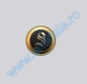 Metalized Plastic Buttons JU882, Size 34, Gold (100 pcs/pack) - Buttons S597, Size 24 (100 pcs/pack)