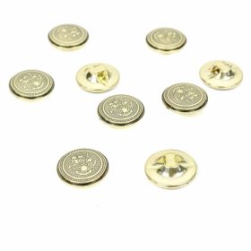 Plastic Metallized Shank Buttons, size 24 (144 pcs/pack) Code: B6324 - Buttons S635, Size 36 (100 pcs/pack)