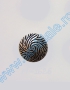 Buttons with Foot H1626, Size 24 Lin (100 pcs/pack) - 1