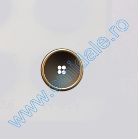 Plastic Button JU062, Size 24, Silver (100 pcs/pack) - Buttons with Four Holes N714/18 (100 pcs/pack)