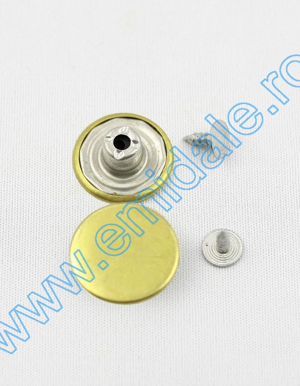 Butoni  Jeans, 25 mm, Auriu (250 seturi/pachet) - 2