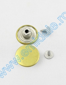 Butoni  Jeans, 14 mm, Antic-brass, Brass, Black-oxid, Nickel (1000 seturi/pachet) - Butoni  Jeans, 25 mm, Auriu (1000 seturi/pachet)