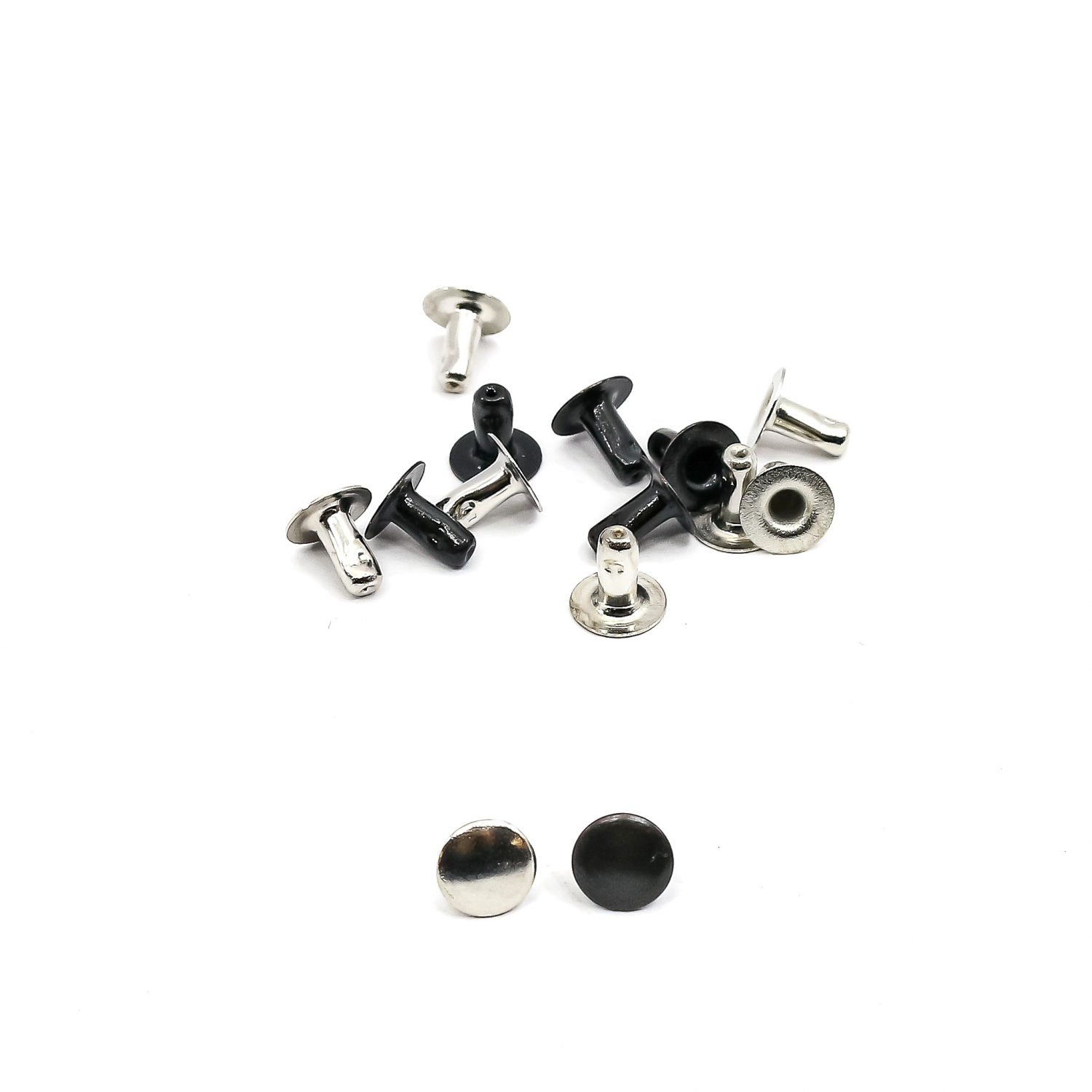 Snap Fastener, 7 mm, Nickel, Antic-brass, Brass, Black-oxid (1000 sets/pack)