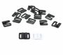 Plastic Bra Clasps, 20 mm, White, Black (100 pcs/pack) - 1