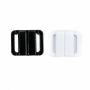 Plastic Bra Clasps, 20 mm, White, Black (100 pcs/pack) - 2