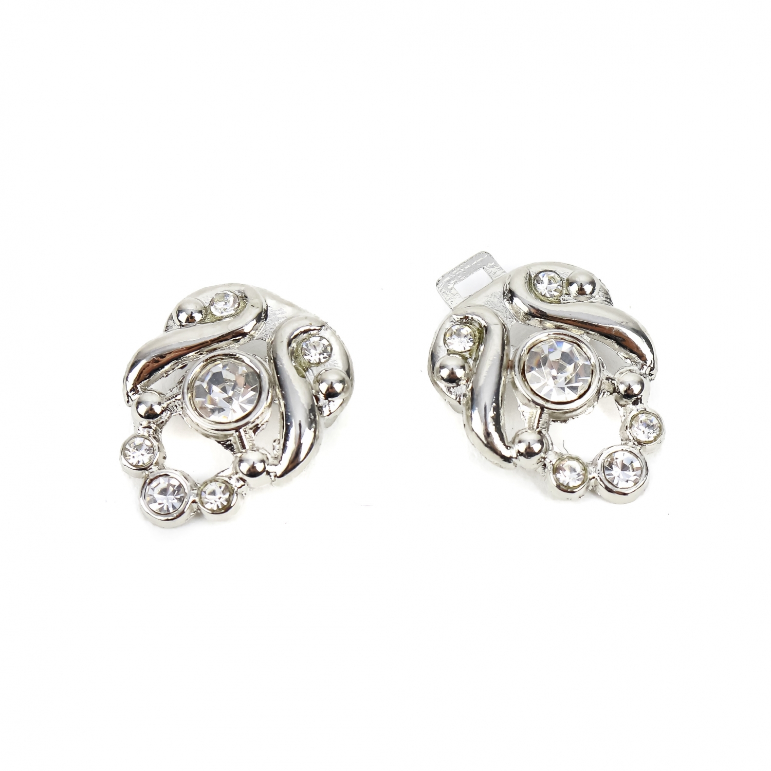 Catarame Metalice cu Strasuri, lungime 4 cm (10 bucati/punga)Cod: N10672 - 3