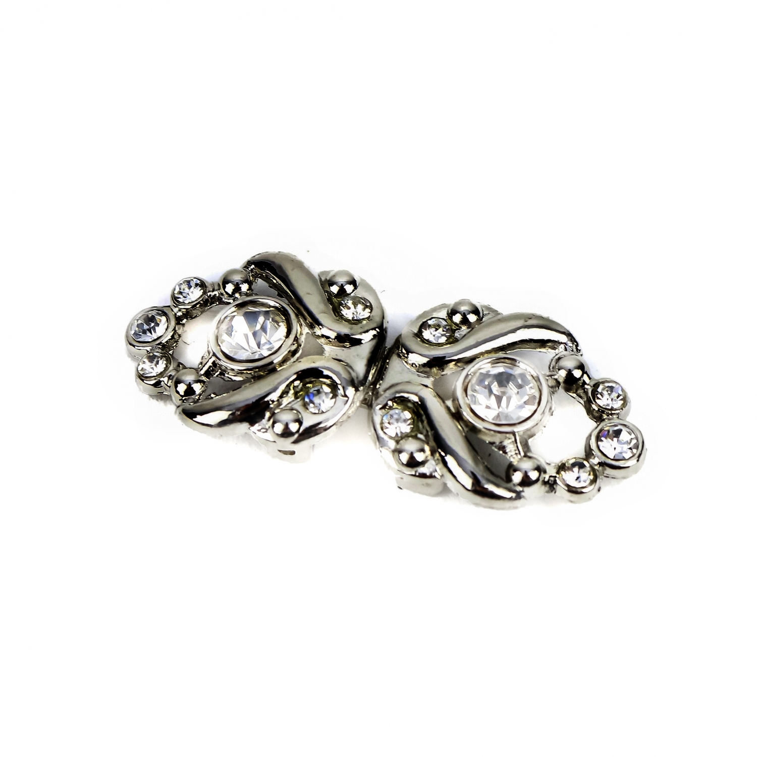 Catarame Metalice cu Strasuri, lungime 4 cm (10 bucati/punga)Cod: N10672 - 5