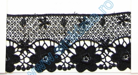 Lace, width 10 cm (10 meters / roll) Cod: 3826 - Black Lace, width 70 mm (13.50 meters/roll) Code: LA1558