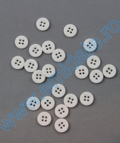 Pearl Buttons with Metallic Loop,  H221/18, Ø11 mm  (100 pcs/pack) - Buttons 19634/18 (500 pcs/pack)