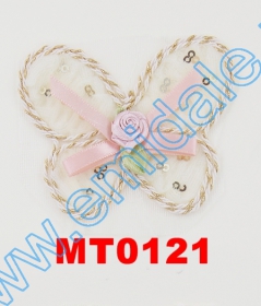Aplicatii de Cusut, Model Floare, diametru 4 cm(24 buc/pachet)Cod: T10366 Aplicatii Vestimentare, lungime 8 cm (6 bucati/pachet)