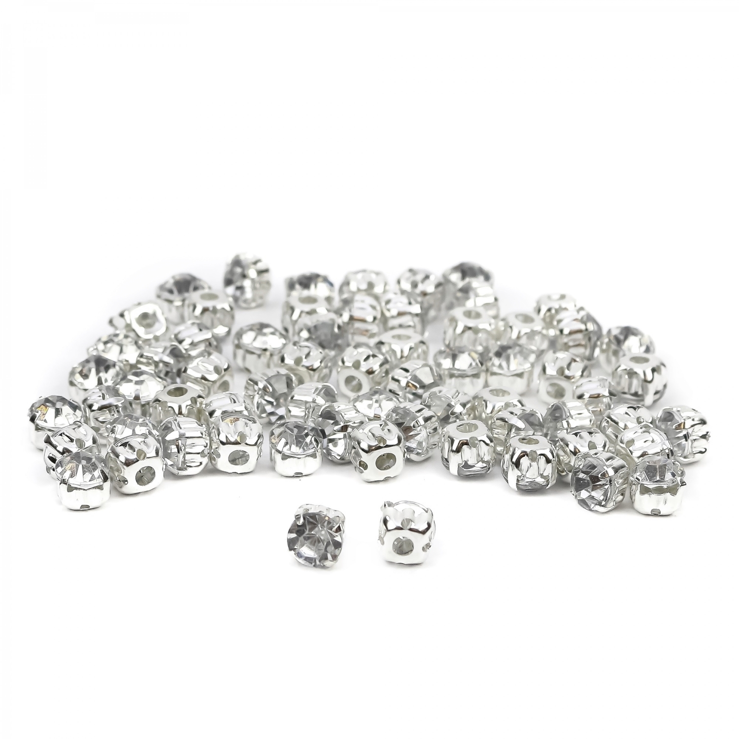 Sew-on Crystals, Size 7 mm (100 pcs/pack)Code: R11781