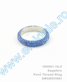 Inele Inel Swarovski Elements 185001, Marimea: 18.5, Culoare: Sapphire (6 buc/cutie)