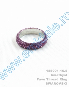 Inele Inel Swarovski Elements 185001, Marimea: 16.5, Culoare: Amethyst (6 buc/cutie)