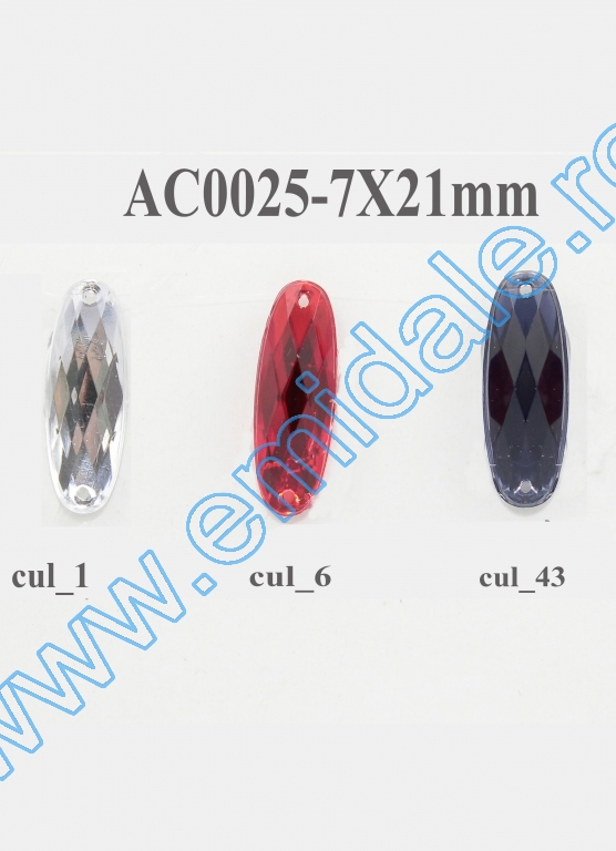 Strasuri AC0025, Marime 7x21mm (100 buc/punga)