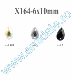 Strasuri X164, Marimea 6x10 mm (100 buc/punga) - Strasuri X164, Marimea 6x10 mm (100 buc/punga)