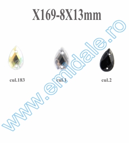 Strasuri de Cusut - Strasuri X169, Marimea 8x13 mm (100 buc/punga)