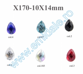 Strasuri X164, Marimea 6x10 mm (100 buc/punga) - Strasuri X170, Marimea 10x14 mm (100 buc/punga)