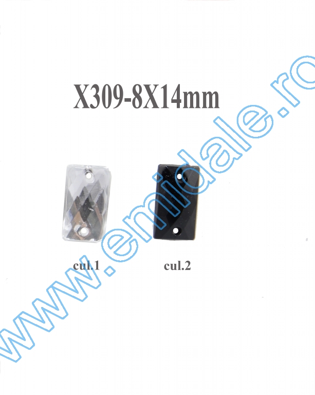 Strasuri X309, Marime 8x14 mm (100 buc/punga)