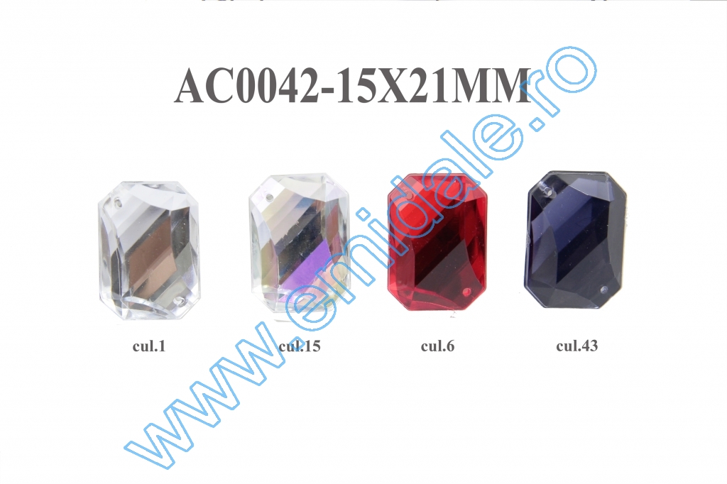 Sew-on Crystals AC0042, Size 15x21 mm (100 pcs/pack)