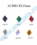 Sew-on Crystals AC0001, Size 8x13 mm (100 pcs/pack) - 1