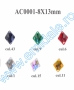 Sew-on Crystals AC0001, Size 8x13 mm (100 pcs/pack) - 1