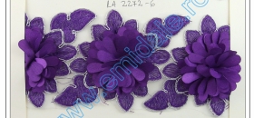 Trimmings with Metallic Silver Thread, width 5 cm (50 meters/roll)Code: ARN998 - Trim/Border LA2272 Purple (9.35 m/roll)