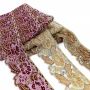 Pasmanterie cu Fir Metalic si Strasuri, latime 7.5 cm (1 m/rola)Cod:  LA1071 - 1