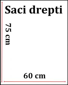 Sac Drept din Plastic, 35x50 cm (200 buc/pachet) - Sac Drept din Plastic, 60x75 cm (200 buc/pachet)