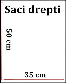 Saci Drepti - Sac Drept din Plastic, 35x50 cm (200 buc/pachet)