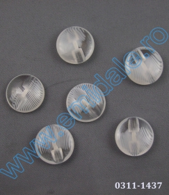 Metallized Shank Buttons Ju163/24 (100 pcs/pack) - Plastic Buttons 0311-1437, Size 36 (100 pcs/pack)