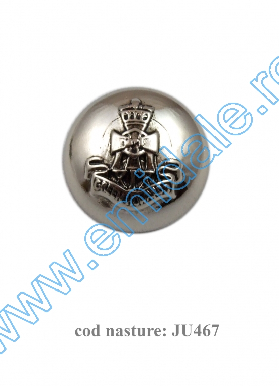 Metalized Plastic Button JU467/24 (100 pcs/pack)