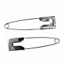 Silver Decorative Safety Pins, 7.3 cm (10pcs/pack) - 1