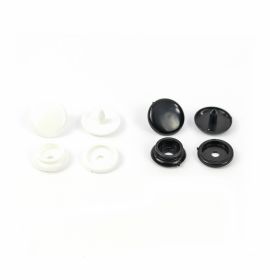 Capse din Plastic, 15 mm,  Alb, Negru (1.000 seturi/pachet)  - Capse din Plastic, 10 mm, Alb, Negru (1.000 seturi/pachet) 