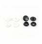 Plastic Snap Buttons, 10 mm, White, Black (1.000 sets/pack)  - 1