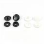 Plastic Snap Buttons, 15 mm, White, Black (1.000 sets/pack)  - 1