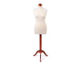Bust Croitorie Poliuretan, Femeie, Marime 36-38, Ecru, Negru, - Model Baza Rotunda Bust Croitorie Poliuretan, Femeie, Marime 36-38 (Ecru, Negru)