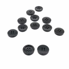 2 Holes Buttons 0312-0497/48 (100 pcs/pack)  - 4 Holes Buttons TR43/24, Black (1000 pcs/pack)