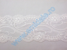 Dantela Elastica, latime 80 mm (25 m/rola)Cod: 21816 Dantela, latime 100 mm, Alb (22.86 metri/rola)Cod: 815-DANTELA