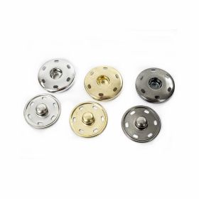 Capse de Cusut din Metal, 22 mm, Nichel, Auriu, Gun-metal (100 seturi/pachet) - Capse de Cusut din Metal, 21 mm, Gun metal, Auriu, Argintiu (100 perechi/pachet)