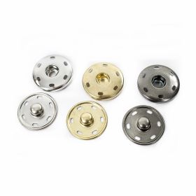 Capse Magnetice, 18 mm, Argintiu (10 seturi/cutie) - Capse de Cusut din Metal, 23 mm, Gun metal, Auriu, Argintiu (100 perechi/pachet)